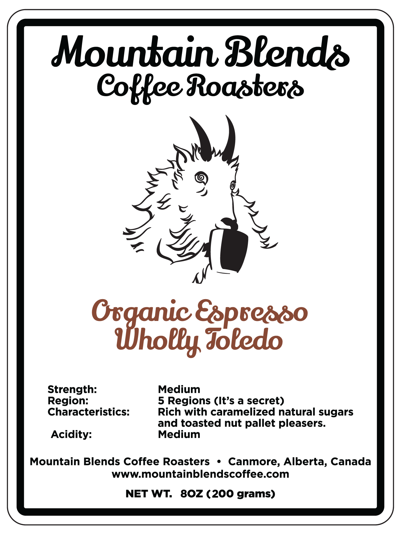 Wholly Toledo Organic Espresso